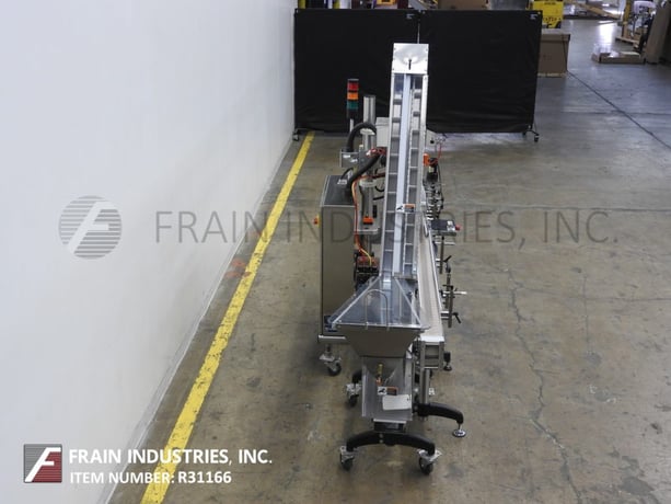 Omega Design #CDFR-1D1, inline canister style desiccant dispenser w/inclined cleated belt feeder & container - Image 4
