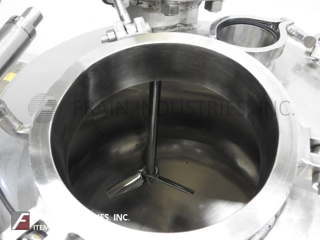 26.4 gallon Lee, 100 liter capacity, 316S/S, internal pressure reaction tank, 15 psi, 23" dia. x 18" deep - Image 2