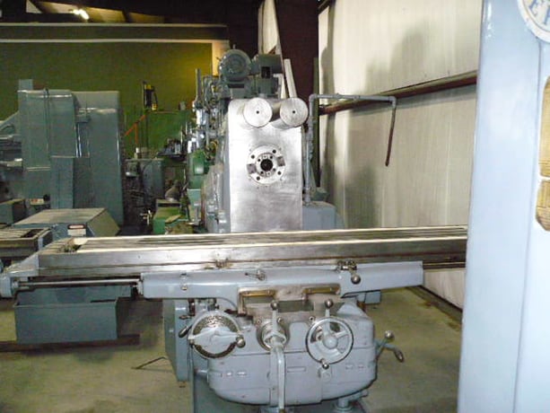 Kearney & Trecker #4CK, horizontal milling machine, 18" x90" table, 25 HP, vertical head, coolant - Image 6