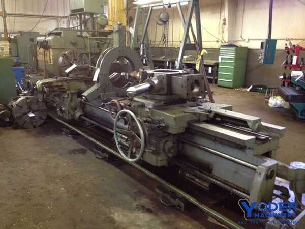 No. 4L Gisholt, 31-3/4" swg, 24-1/2" SOCS, 3-jaw 24" chk, 40 HP, roller type stdy rest, #61838 - Image 1