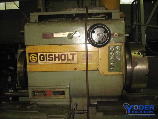 No. 4L Gisholt, 31-3/4" swg, 24-1/2" SOCS, 3-jaw 24" chk, 40 HP, roller type stdy rest, #61838 - Image 4