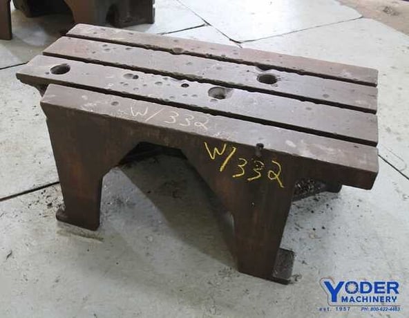 Box drill table, 24 width x 48 L x 22 -1/2" H, 3 T-slots, cast iron construction, #59836 - Image 8