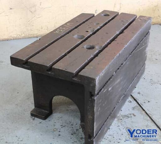Box drill table, 24 width x 48 L x 22 -1/2" H, 3 T-slots, cast iron construction, #59836 - Image 9