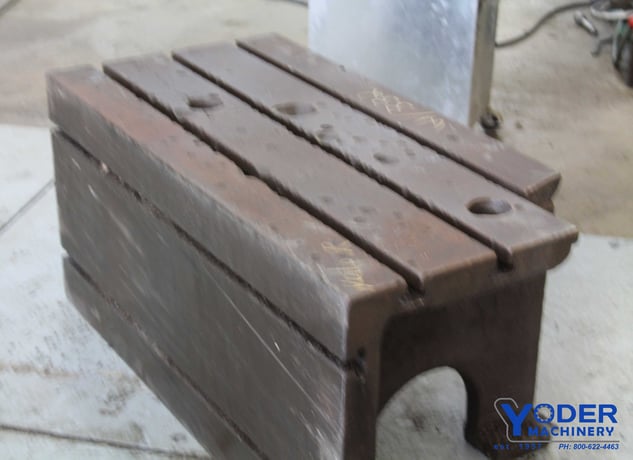 Box drill table, 24 width x 48 L x 22 -1/2" H, 3 T-slots, cast iron construction, #59836 - Image 10