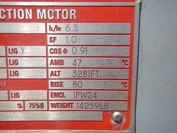 2750 HP 3600 RPM Weg, Frame 8011, WPIISB, 4000 Volts - Image 5