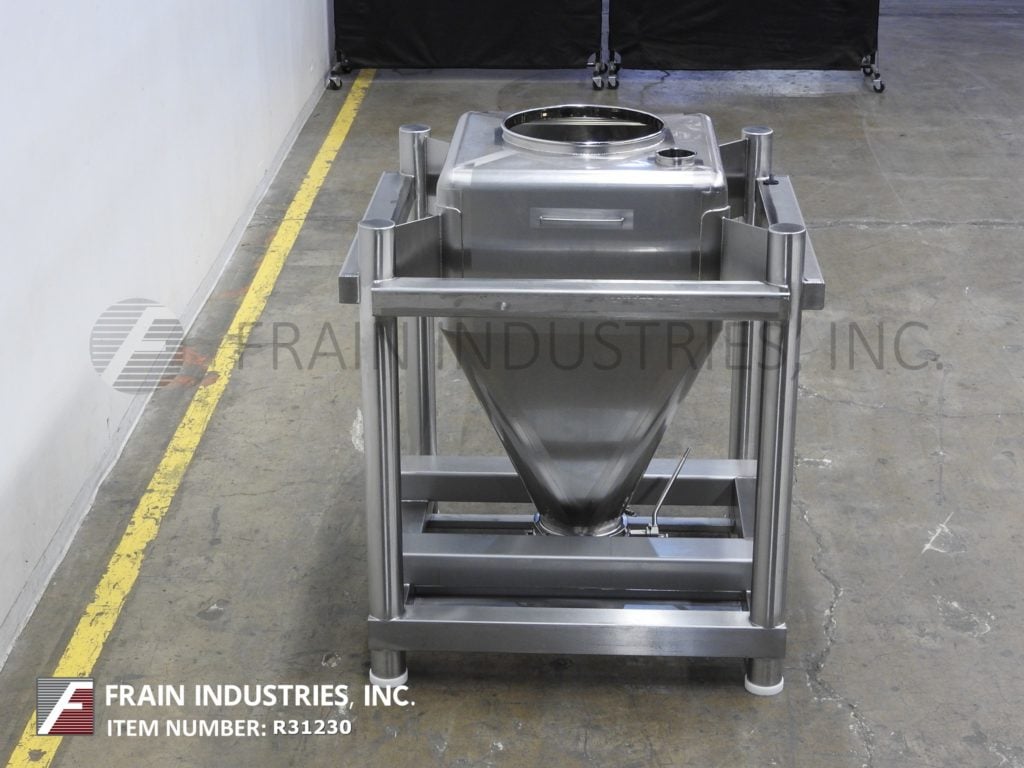 17.65 cu.ft., Tote Systems #500L, 316 Stainless Steel, 500 liter capacity, 30" W x 30" L x 48" D, 18" dia. - Image 4
