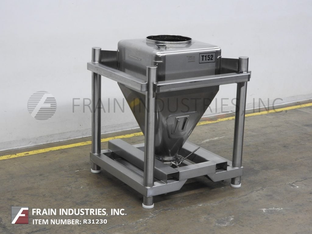 17.65 cu.ft., Tote Systems #500L, 316 Stainless Steel, 500 liter capacity, 30" W x 30" L x 48" D, 18" dia. - Image 5