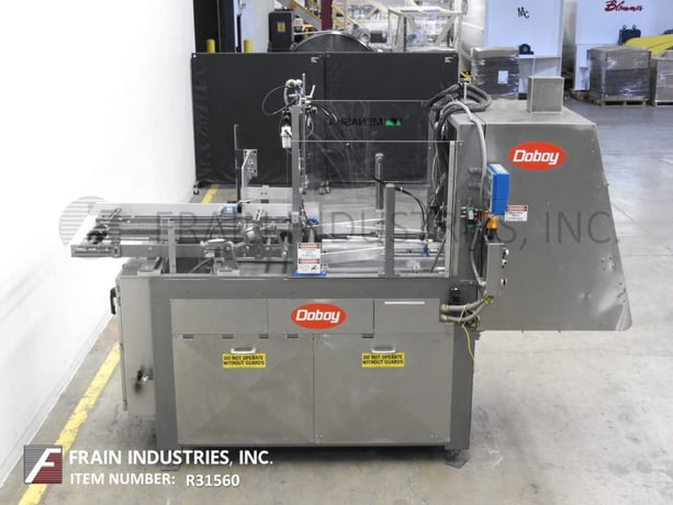 Doboy #751, automatic, single head, tray former, 10-60 trays per minute, Nordson (3) gun hot melt glue system - Image 3