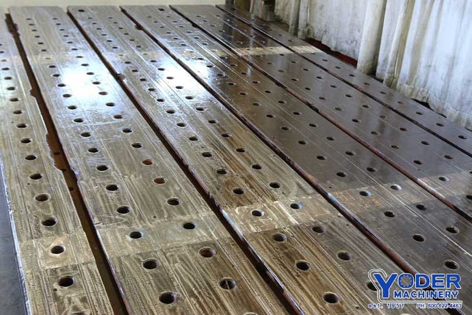 181" x 86" x 6-1/2", T-slotted floor plate, 5 T-slots, V-ways on bottom, #70834 - Image 5