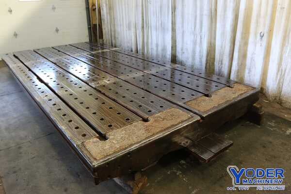 181" x 86" x 6-1/2", T-slotted floor plate, 5 T-slots, V-ways on bottom, #70834 - Image 9