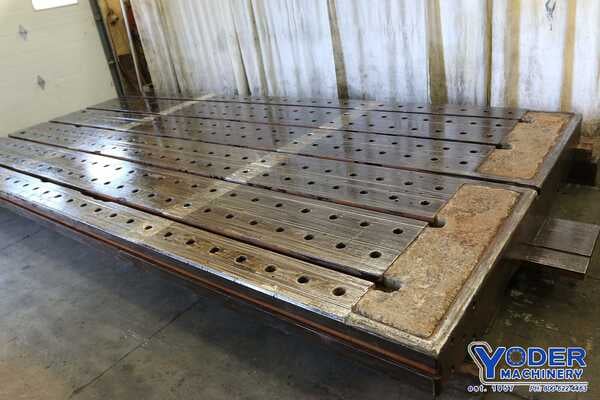 181" x 86" x 6-1/2", T-slotted floor plate, 5 T-slots, V-ways on bottom, #70834 - Image 10