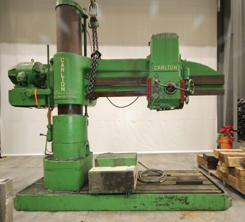 8' -19" Carlton #4A, radial drill, 50" x 101" base, #6MT, #13966 - Image 1