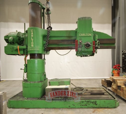 8' -19" Carlton #4A, radial drill, 50" x 101" base, #6MT, #13966 - Image 1