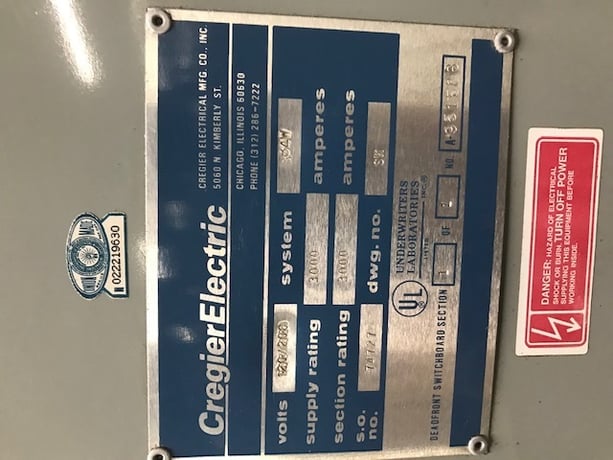 3000 Amp. Cregier Electric /Boltswitch, VLB-3412,208/120V, fusible type, Nema 1 (2 available) - Image 2