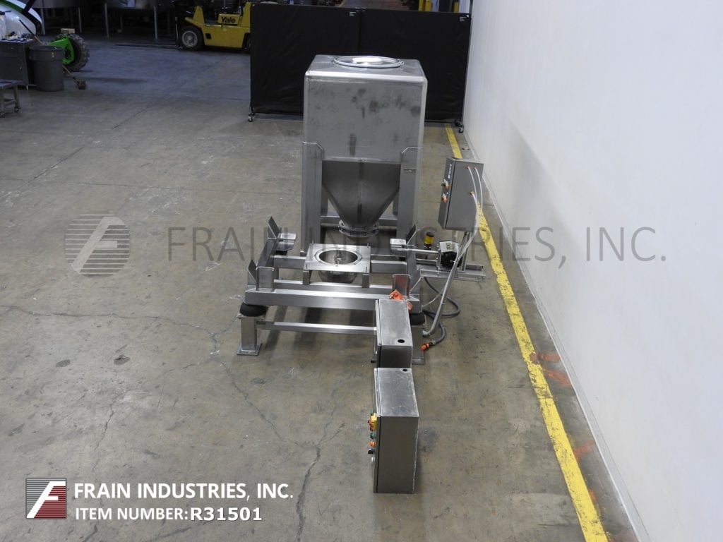 50 cu.ft., Tote Systems #13342-M01, Stainless Steel powder tote bin with u, 1400 liter capacity, clamp down - Image 3