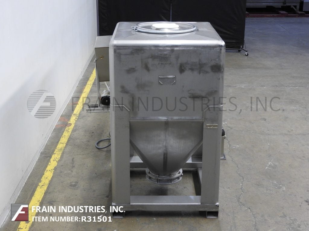 50 cu.ft., Tote Systems #13342-M01, Stainless Steel powder tote bin with u, 1400 liter capacity, clamp down - Image 4
