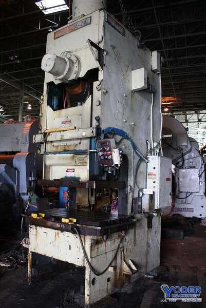 250 Ton, Niagara #E250, double crank gap frame press, 12" stroke, 22" Shut Height, air clutch, #68196 - Image 1