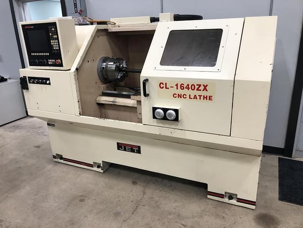 Jet #CL-16402X, teach lathe, 16" swing, 40" centers, 3-1/8" bore, #5MT, Steady Rest, 4-jaw self-centering - Image 4