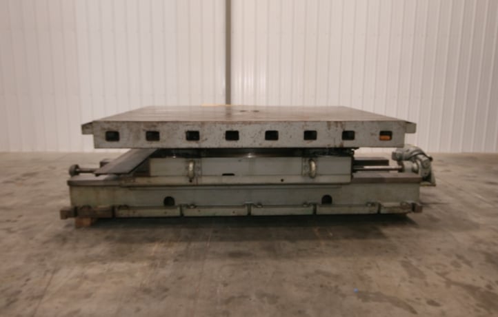72" x 96" Giddings & Lewis air lift rotary table, 52" L/R movement, 6 T-slots, #12973 - Image 1