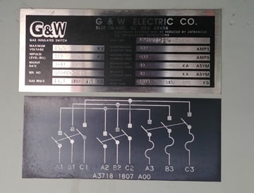 600 Amp, G & W, No. FPRAM33-376F-40PI, 15500 Volts, FUSED, 3-WAY GAS - Image 1