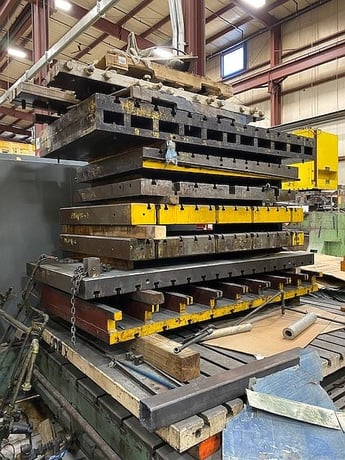 96" L x 48" width x 9" H, Bolster Plate t-slotted, steel plate, (2 available) - Image 1