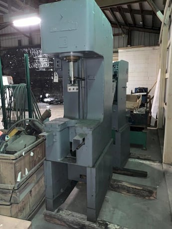 5 Ton, Denison C-frame hydraulic press, 19" throat, 20" daylight, 10 HP, 1770 RPM, s/n 8950,1952 - Image 1