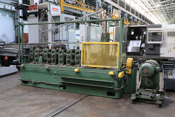 7 Stand, Yoder #M1.5, 12" width, 16"-20" ID, 4" stroke, 2" adj., rollforming line, air clutch, #156253 - Image 2