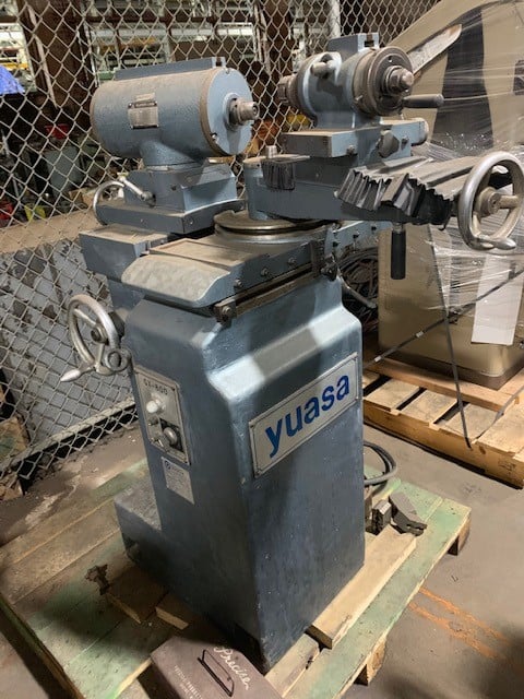 Yuasa #GX-800, radius grinder, 6" cutter diameter, 8" long., 6" vert., 4" cross, tilting wheelhead, 1981 - Image 1