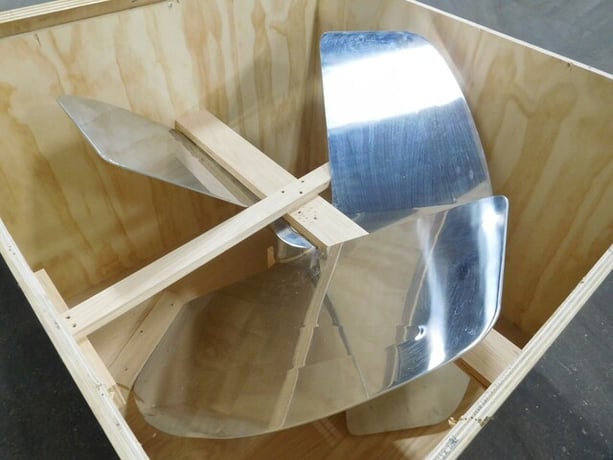 Stainless elephant ear mixing impeller, 40", (3) 40" x 17" blades, new (3 available) - Image 4
