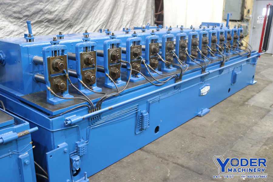 26 Stand, Tishken #26HW-3, rollformer, 3" arbor diameter, 14" roll space, 14" horiz centers, #72239 - Image 2