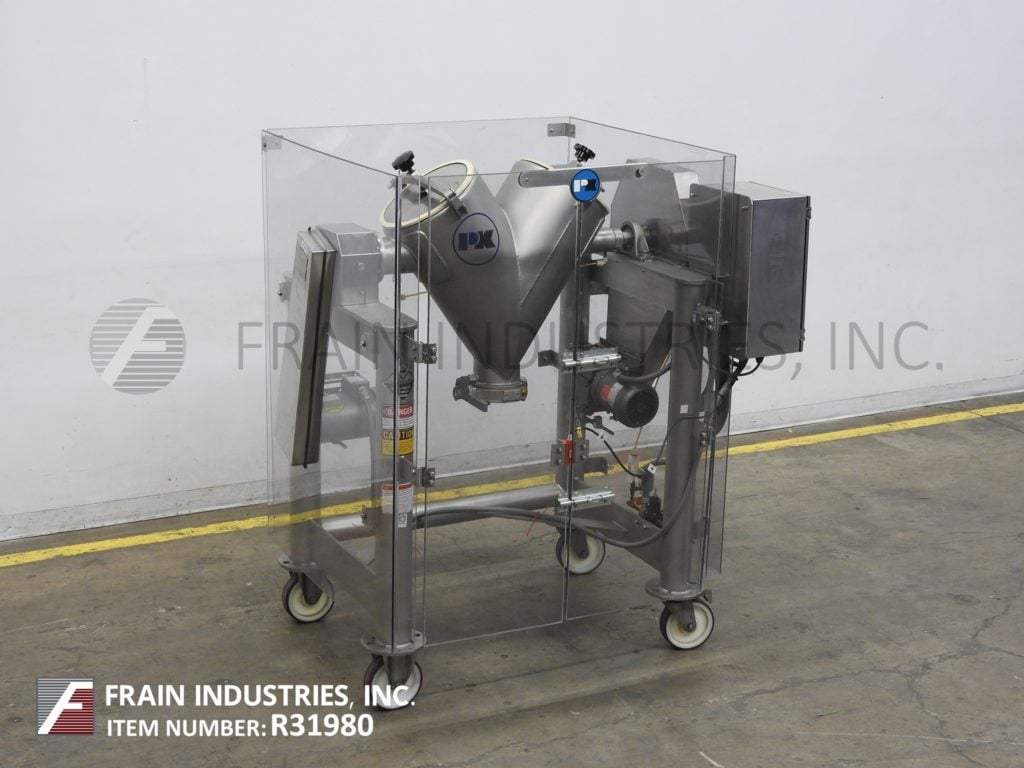 2 cu.ft. Patterson, 316 Stainless Steel twin shell mixer, (2) 12" ID product ports, 6" ID discharge w/36" - Image 1