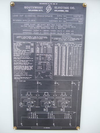 5000/7000 KVA 138000 Delta Primary, 13200Y/7620 x 26400Y/15240 Secondary, Southwest Electric Southwest, w/LTC - Image 1