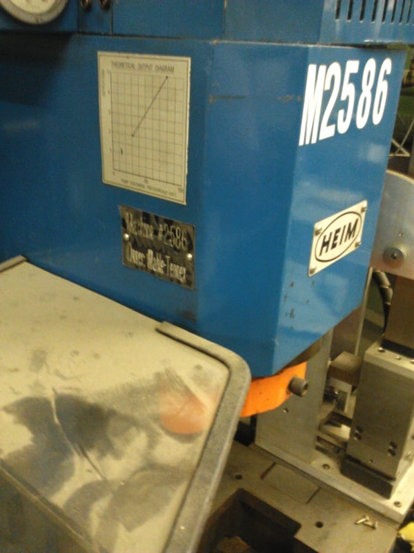 5 Ton, Heim #HPY5054, hydraulic, 1/16" - 1-1/2" keyway cut., 19" thr., 12" work height, 20" x 31" table, 45 - Image 3