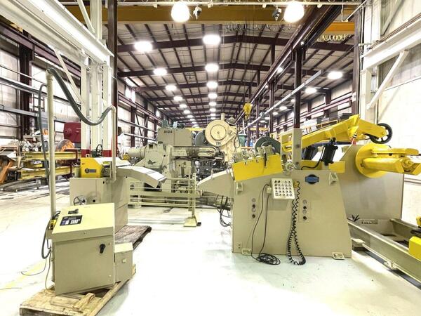 15000 lb. Coe Press Equipment #CPPS-PO-350-24, coil feed line, 24" width, 60" outside dimension, 19"-24" ID - Image 2