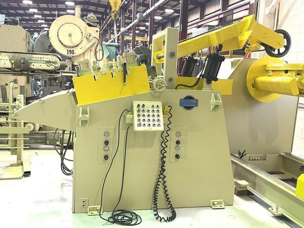 15000 lb. Coe Press Equipment #CPPS-PO-350-24, coil feed line, 24" width, 60" outside dimension, 19"-24" ID - Image 3