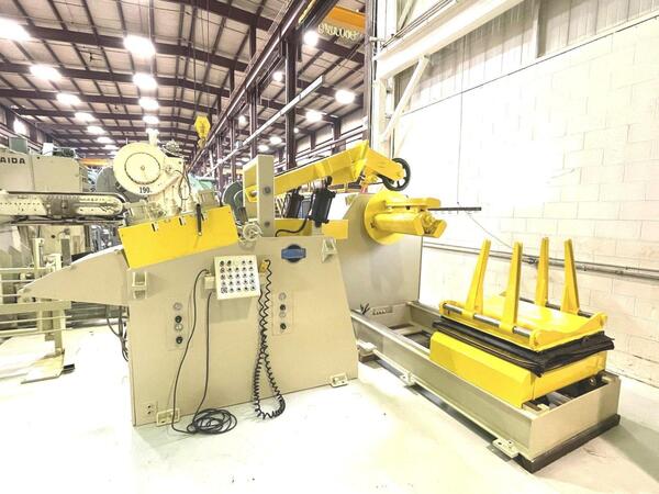 15000 lb. Coe Press Equipment #CPPS-PO-350-24, coil feed line, 24" width, 60" outside dimension, 19"-24" ID - Image 4