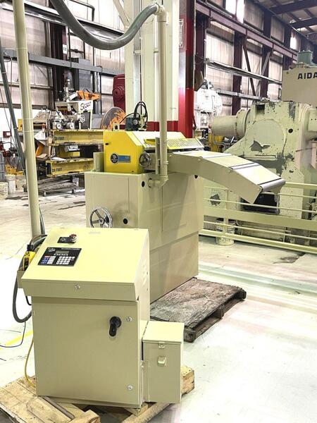 15000 lb. Coe Press Equipment #CPPS-PO-350-24, coil feed line, 24" width, 60" outside dimension, 19"-24" ID - Image 6