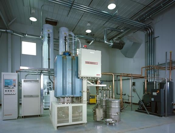 Powder Synthesis Reactor/Furnace, 1600&deg;C, scrubber, with Quadraxial top down nested injector assembly - Image 1