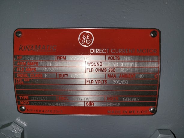 250 HP 1750/2000 RPM General Electric, Frame 504AT, DPFG-BV, BB, new, 500VA, 150/300VF (2 available) - Image 4