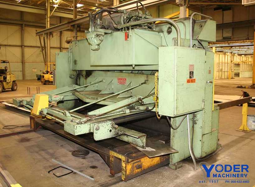 1/2" x 12' HTC #500-12AH, hydraulic power squaring shear, 48" FOPBG, squaring arm, #57556 - Image 4