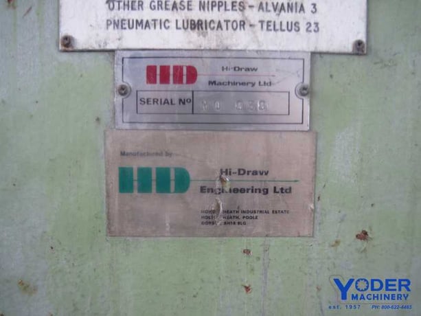 Hi Draw dead block, 32" dia single die horizontal block, 100-125 HP est., 1979, #62302 - Image 4