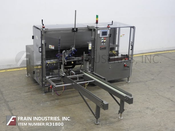 Combi America #2EZHS, automatic, case erector, bottom taper, 5-20 cases/minute, heavy duty welded steel - Image 1