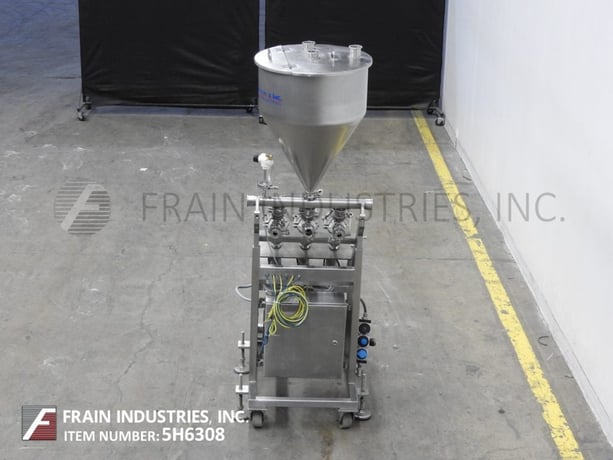 Orics #VFND1603, automatic, Stainless Steel, 3 head piston filler with 18" x 27" hopper with top cover, 5-30 - Image 4