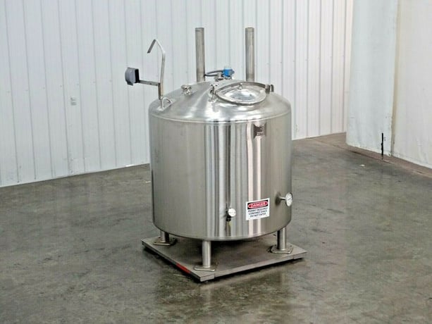 250 gallon Trinity air insulated jacketed tank with scale, 304 Stainless Steel, 48" inner dimensions, 39" - Image 7