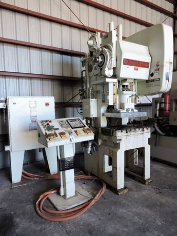 60 Ton, Bliss #CH60, hi-speed to 500 SPM, 2" stroke, air clutch & brake, 32" x21" bed, bolster plate - Image 5
