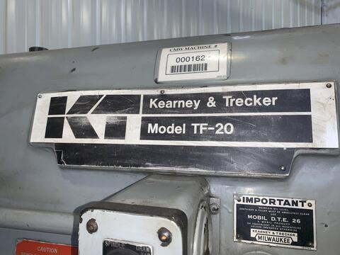 Kearney & Trecker #550TF-20, 50" long, 16" cross, 18" knee, 21" throat, #50NS, power draw bar, #12200 - Image 2