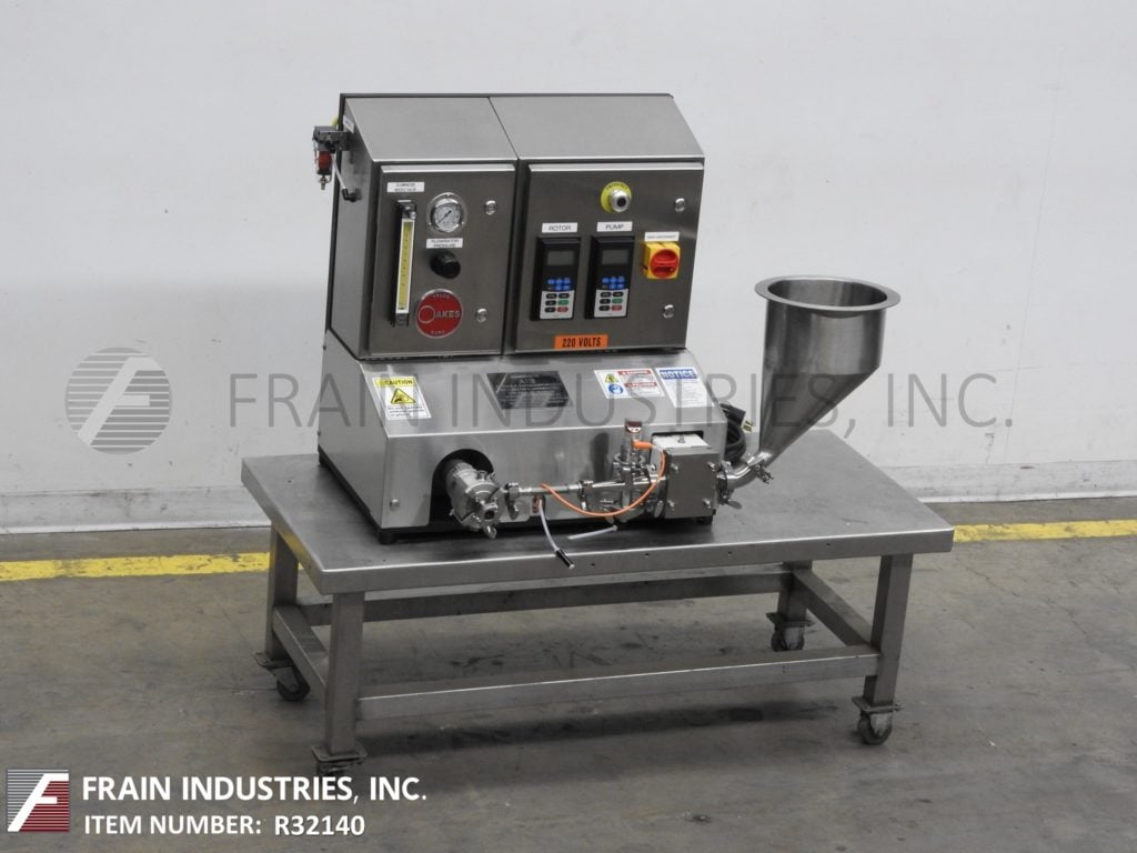 Oakes #2MBT1A, continous, jacketed, high shear rotor and stator, lab size R & D pin mill mixer, 10-120 lb. of - Image 1
