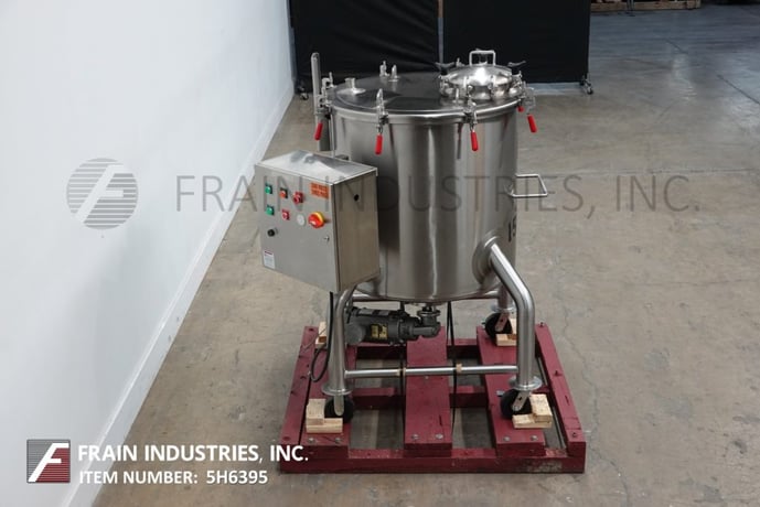 Lee #150DBT, 316 Stainless Steel tank, 36" dia x 40" deep with a 36" straight wall, clamp down cover, bottom - Image 3