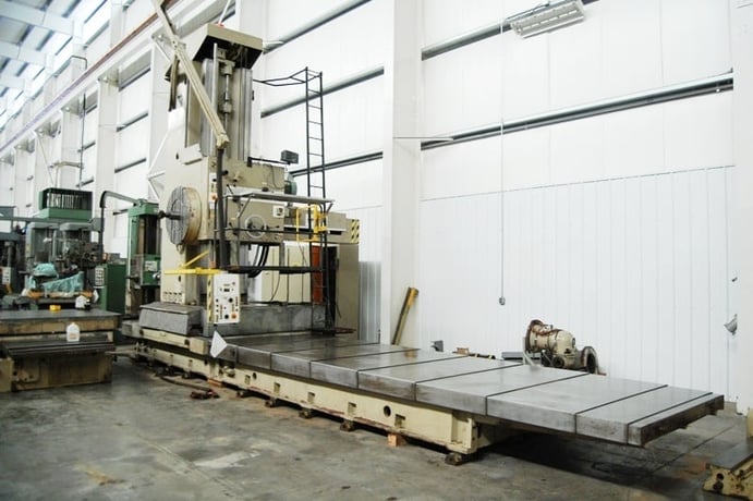 5" Union #BFP130/6, floor type horizontal boring mill, rapid traverse, facing head, pendant Control, digital - Image 1