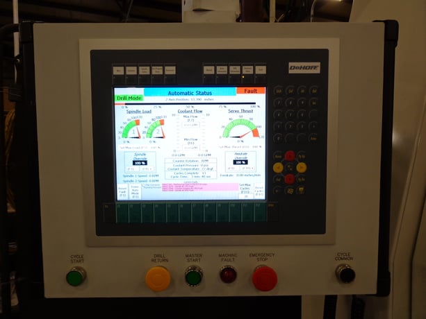 DeHoff #G560-DR2, gun barrel drilling + reaming machine, 2 spindle, 17-50 caliber, 48" barrel length, new - Image 7